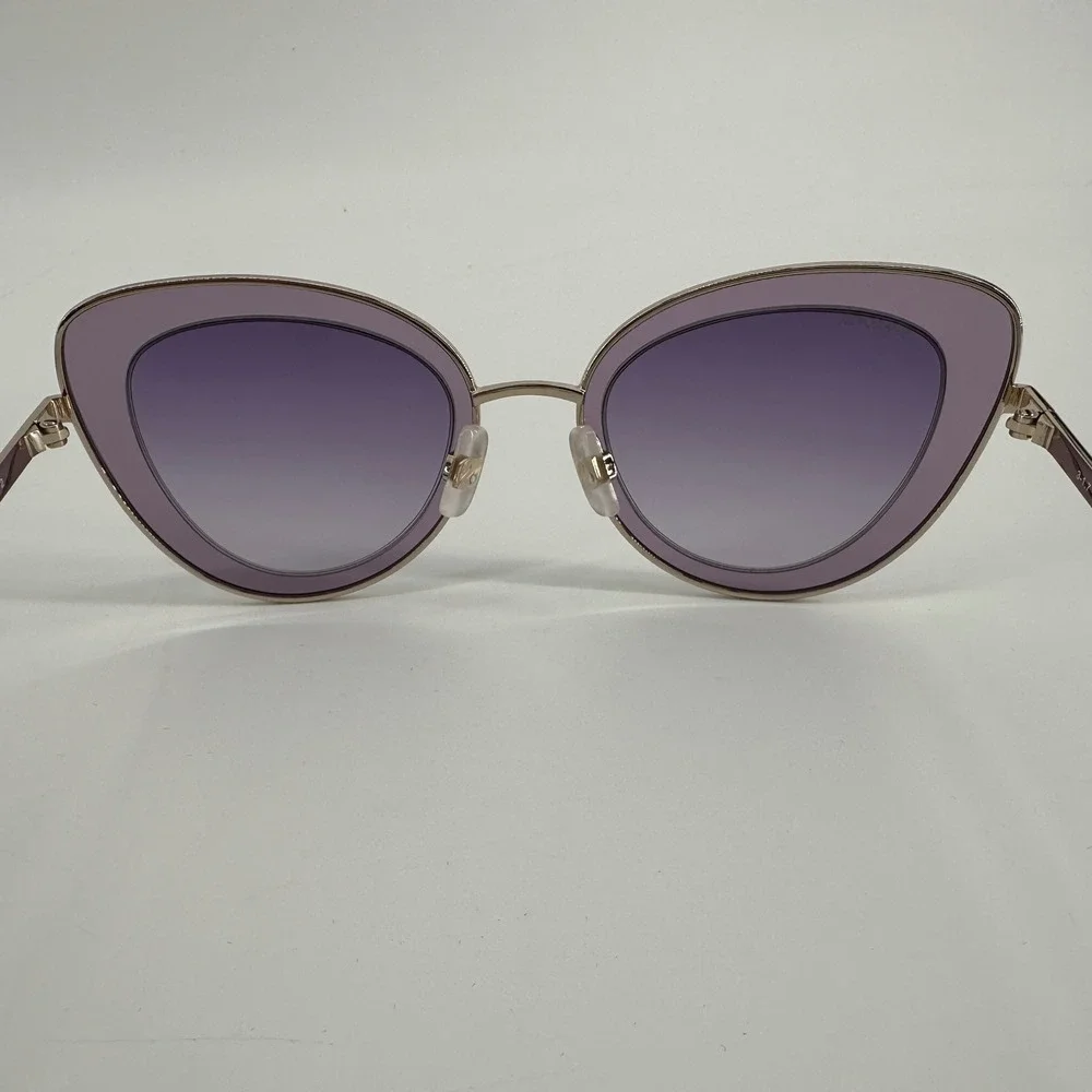 Swarovski SW 144 72Z Rose Gold Aviator Sunglasses Wmen Crystal Detail Frame 51mm